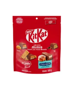 Lovers Minis, Variety Pack, Caramel, Lotus Biscoff, Cinnabon, Milk, Crispy Wafer Bars Individually Wrapped, 300g Resealable Pouch - Pack of 10